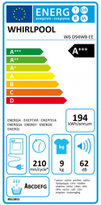 Whirlpool W6 D94WB EE szárítógép fehér